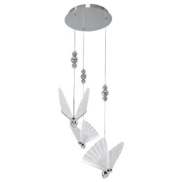 Wybór klientów Lampa wisząca Mariposa 3 srebrna LED CCT