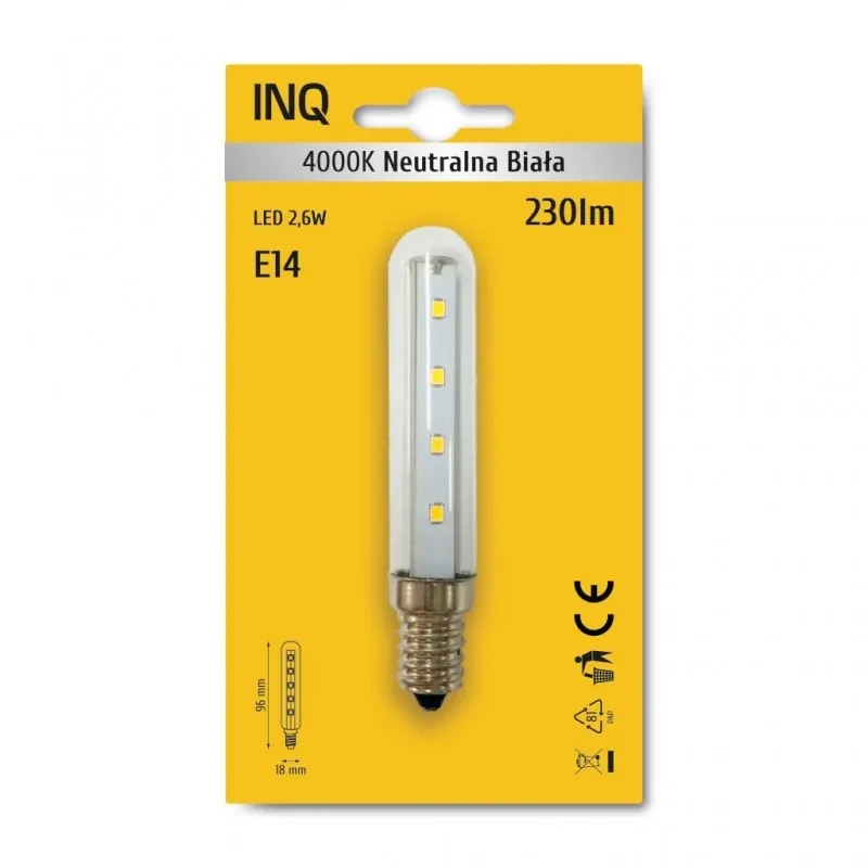LS130NW Żarówka ledowa do okapu neutralna 230lm 2.6W 4000K INQ Oferta limitowana