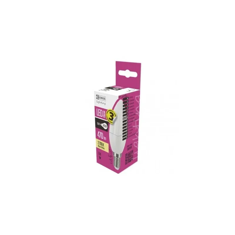 Szybka wysyłka Żarówka LED Classic candle 6W E14 ciepła biel EMOS - 1525731201
