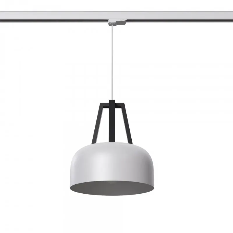 Niska cena Lampa wisząca CASCO biała/czarna E27