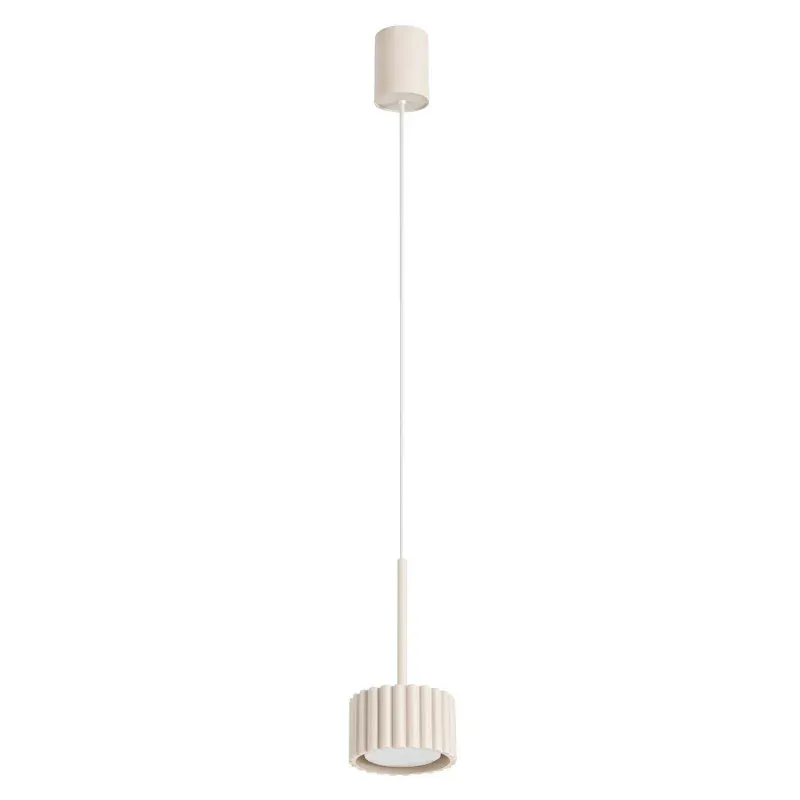 Lampa wisząca sufitowa beżowa Zwis z karbowanym wykończeniem AURA SL.2678 SOLLUX Ostatnie sztuki