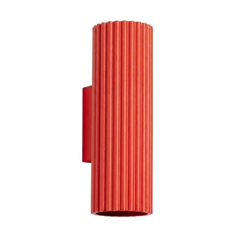 Oferta limitowana Kinkiet podwójny góra-dół Tuba ścienna czerwona Lampa dwukierunkowa KARBON 20 Sollux