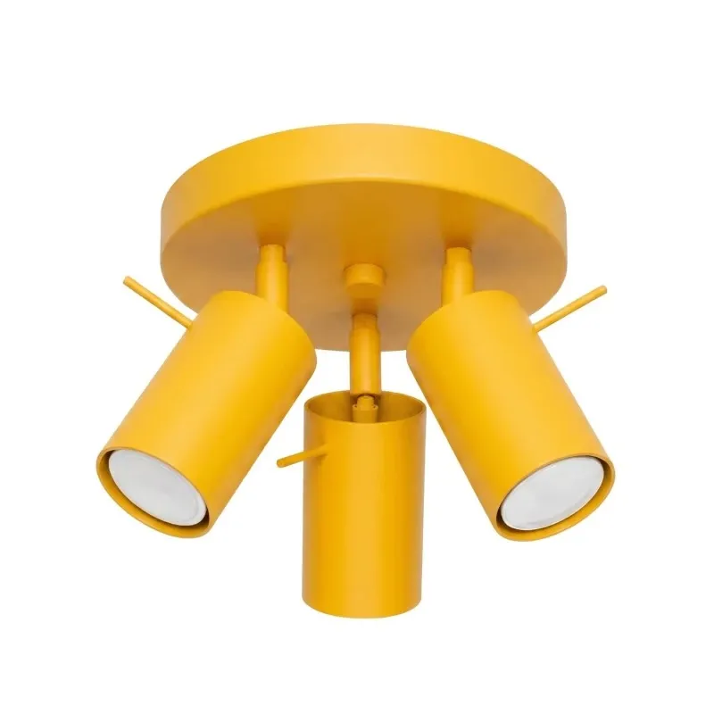 Zamów dziś Plafon Lampa Spot potrójny 3 żołte tuby Gu10 RING Sollux