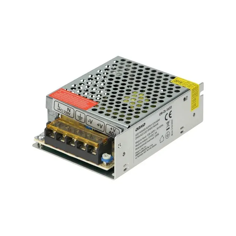 Zasilacz open frame 12VDC 60W IP20 OR-ZL-1633 ORNO Do wyczerpania zapasów