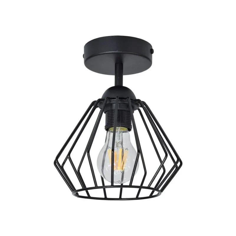 Czarna lampa sufitowa loftowa druciana E27 1x60W WAYA AD-LD-6261BE27M ORNO Nowość