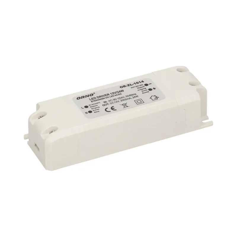 LED zasilacz 12VDC 24W natynkowy IP20 OR-ZL-1614 ORNO Cena promocyjna