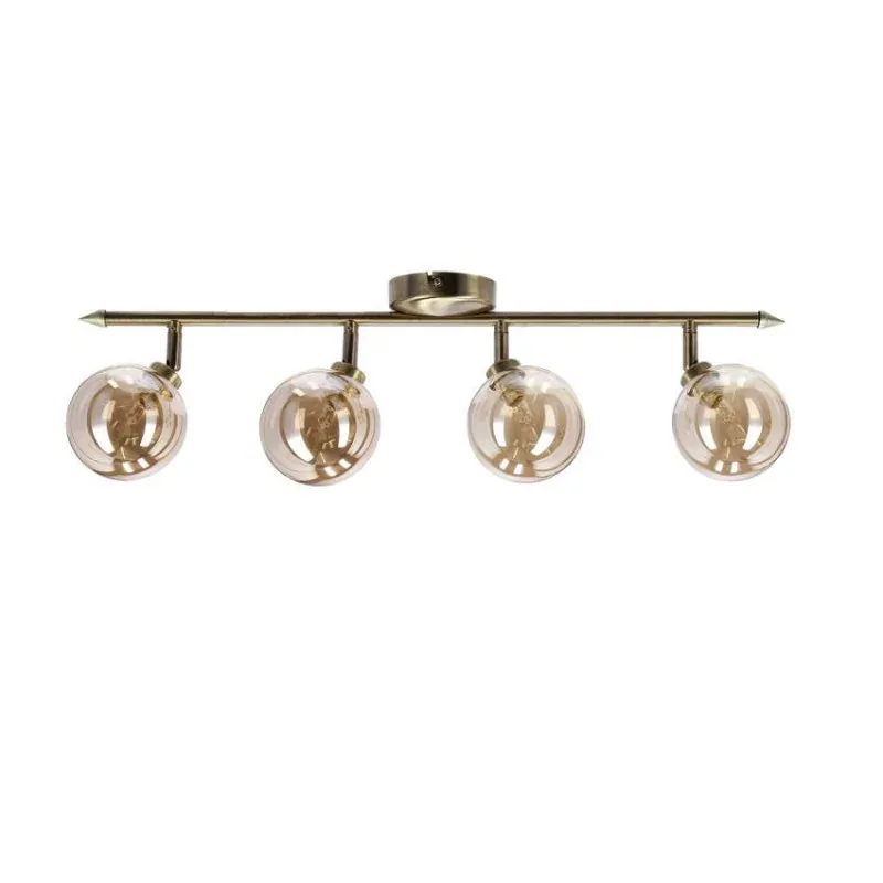 Patynowa lampa sufitowa 4 szklane klosze G9 4x40W RODIA 94-16560 CANDELLUX Darmowy zwrot
