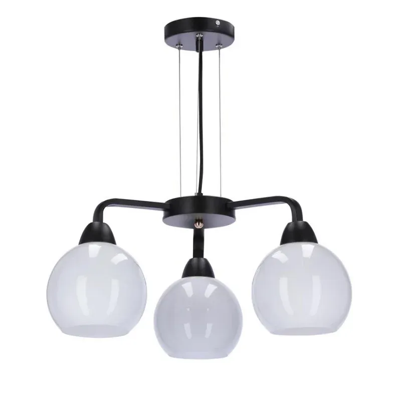 Rabat Oświetlenie wiszące potrójne czarne/białe 3xE27 60W CALDERA 33-16232 CANDELLUX