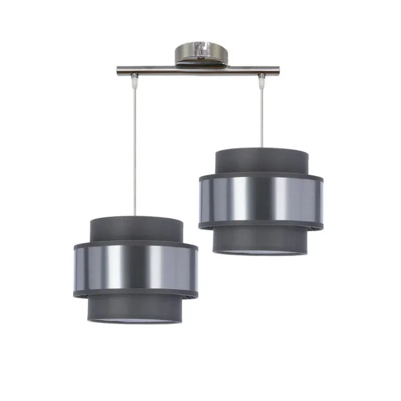 Nowoczesna lampa wisząca szarosrebrna 2XE27 60W HARE 32-18489 CANDELLUX Kup teraz