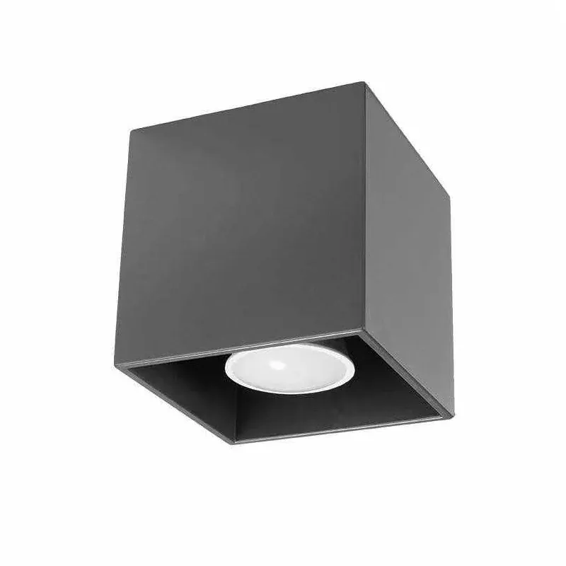 Lampa sufitowa antracytowa kwadrat 10cm 1x40W GU10 QUAD SL.0567 SOLLUX Ograniczona ilość