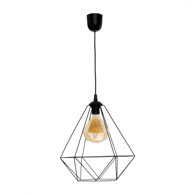 Lampa wisząca ALAMBRE BLACK 1xE27 4W żarówka w zestawie Bezpieczna płatność