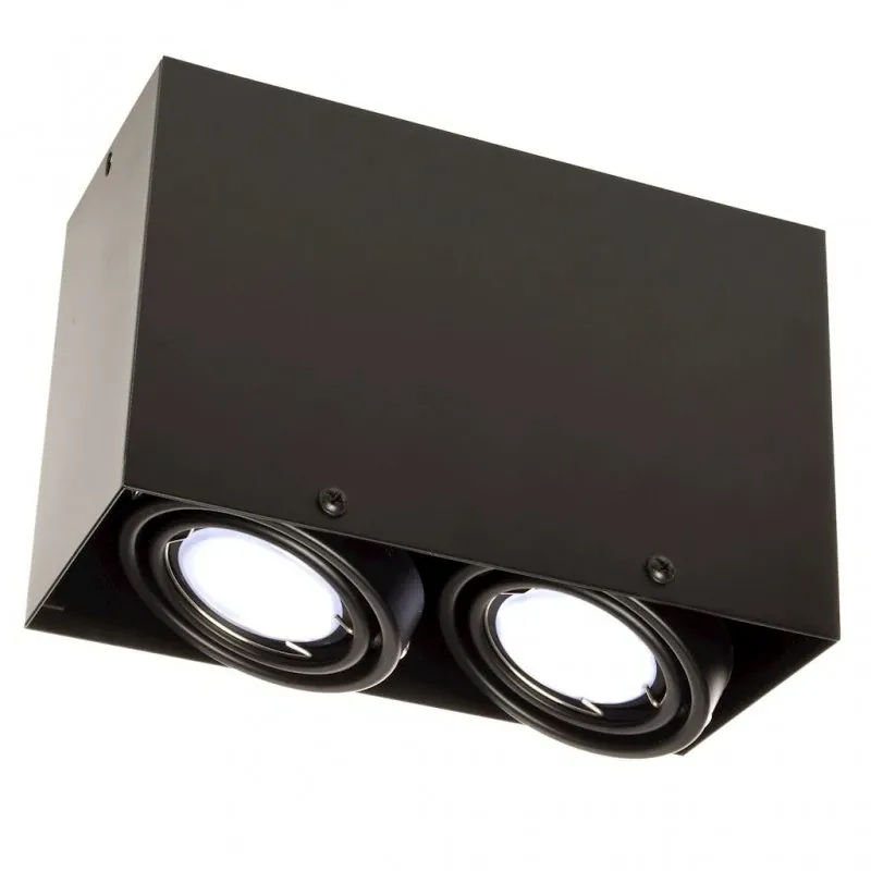 LAMPA SUFITOWA BLOCCO CZARNA 2x7W GU10 LED Tylko dziś