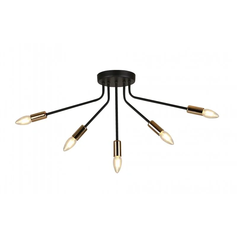 Wyprzedaż LAMPA WISZĄCA TIARA 5X40W E14 CZARNY