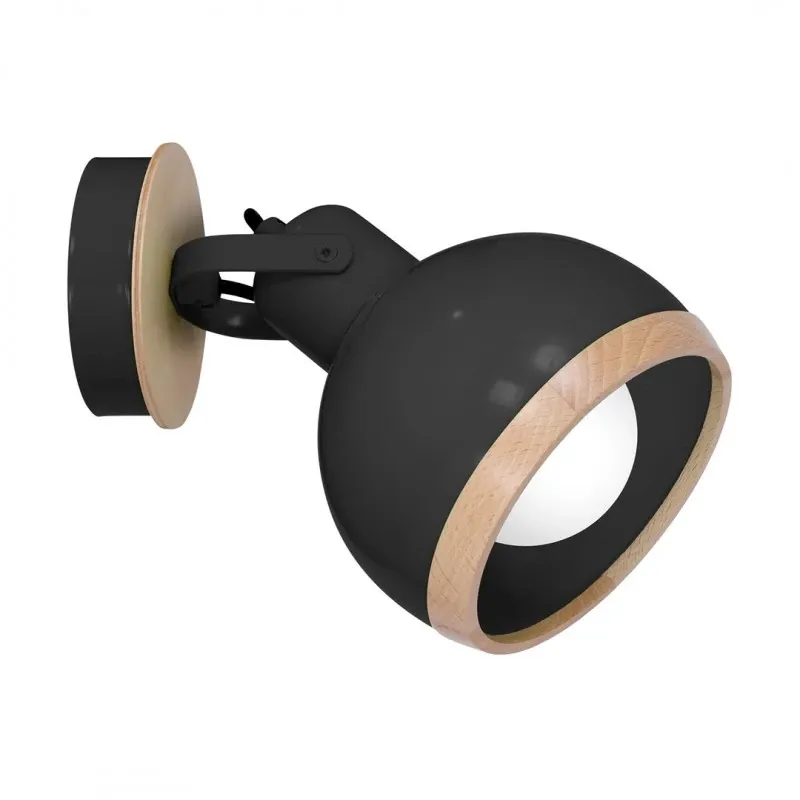 Kinkiet OVAL BLACK 1xE27 Oferta czasowa