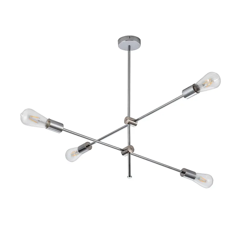 Srebrna lampa sufitowa na 4 żarówki E27 MORA CHROME 318107 POLUX Wybór klientów