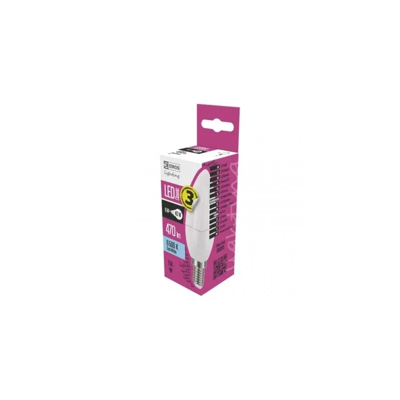 Do wyczerpania zapasów Żarówka LED Classic candle 6W E14 zimna biel EMOS - 1525731100