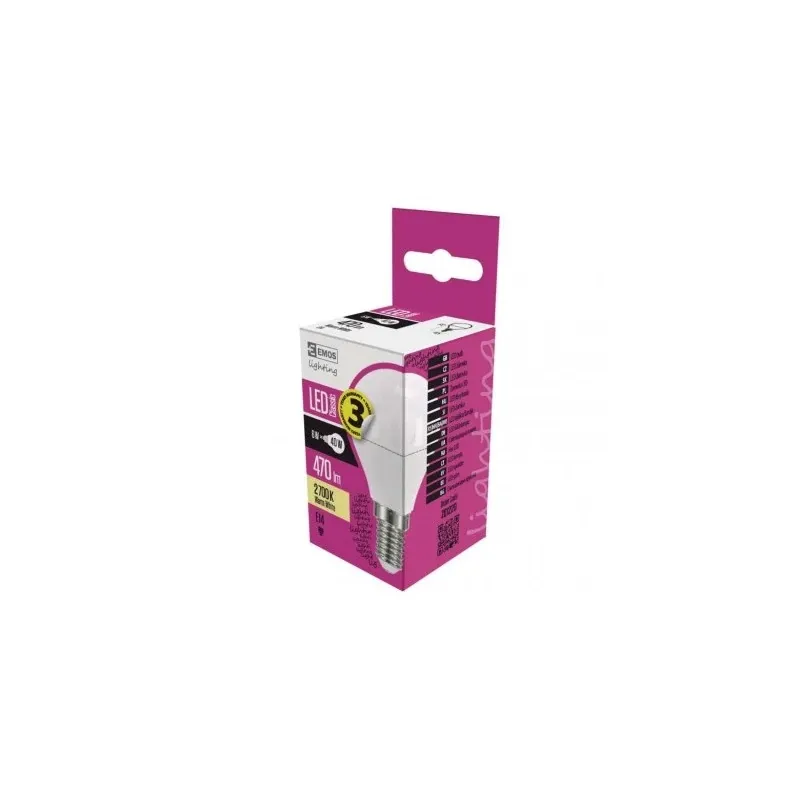 Żarówka LED Classic mini globe 6W E14 ciepła biel EMOS - 1525731203 Bezpieczna płatność