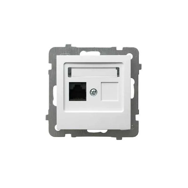 Gniazdo komputerowe pojedyncze białe RJ45 GPK-1G/F/m/00 AS OSPEL Ograniczona ilość