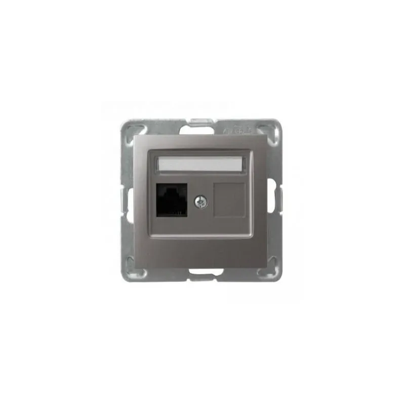 Zamów teraz Sieciowe tytanowe gniazdo pojedyncze RJ45 GPK-1Y/K/m/23 IMPRESJA OSPEL