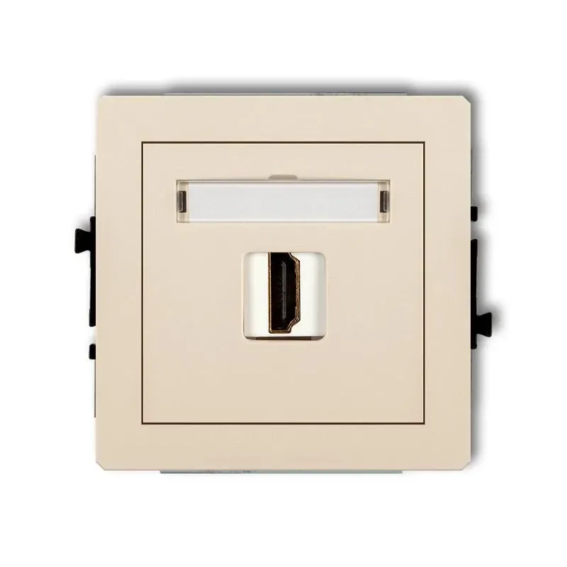 Bezpieczna płatność Beżowe gniazdo HDMI 1DHDMI-1 DECO KARLIK