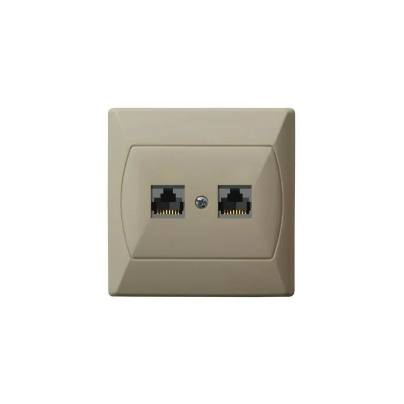 Tani Gniazdo komputerowe RJ45 podwójne 5e beżowe GPK-2A/K/01 AKCENT OSPEL
