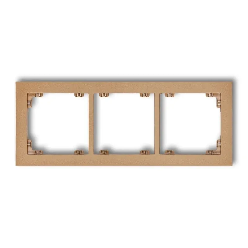 Niska cena Złota metaliczna ramka potrójna 8DR-3 DECO KARLIK