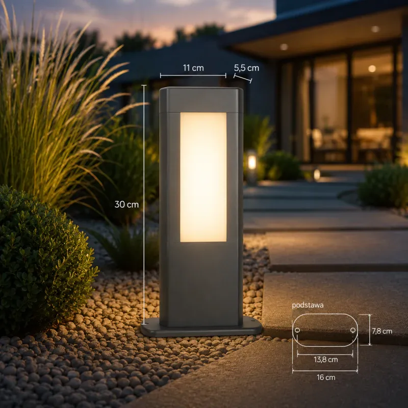 Lampa Ogrodowa, Stojąca Evo 30Cm 8W GL15401 Tani