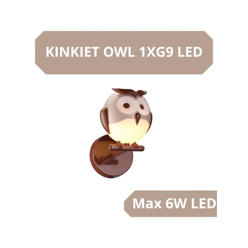 Kinkiet Owl 1Xg9 Led Premium