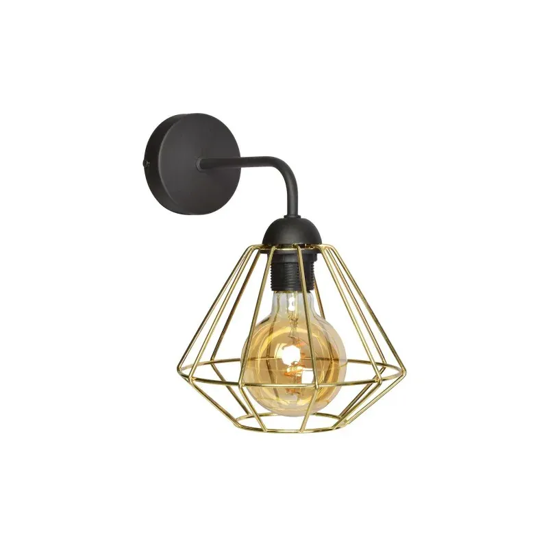 Kinkiet Loft Druciany Czarno-Złoty Lupo 1Xe27 Oferta