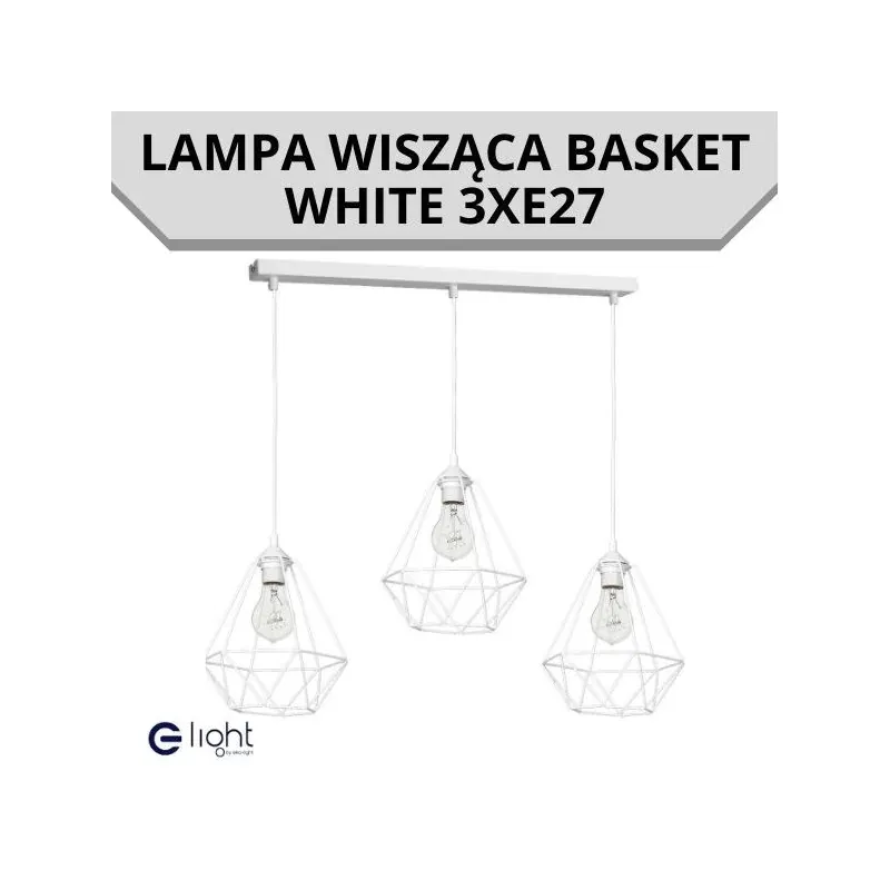 Lampa Wisząca Basket White 3Xe27 Zamów dziś