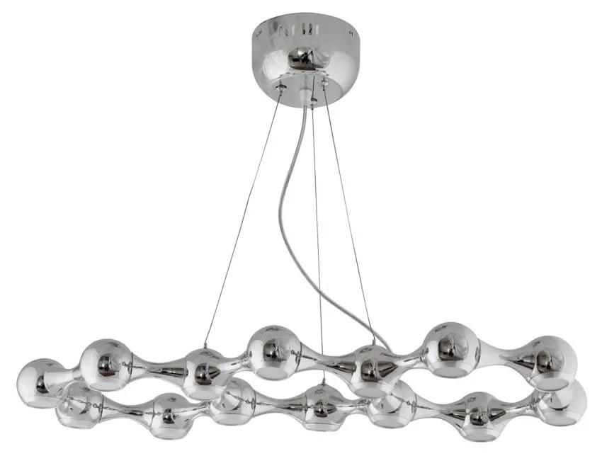 Ostatnie sztuki Lampa wisząca Candellux metalowa LED 3-punktowa srebrna do salonu