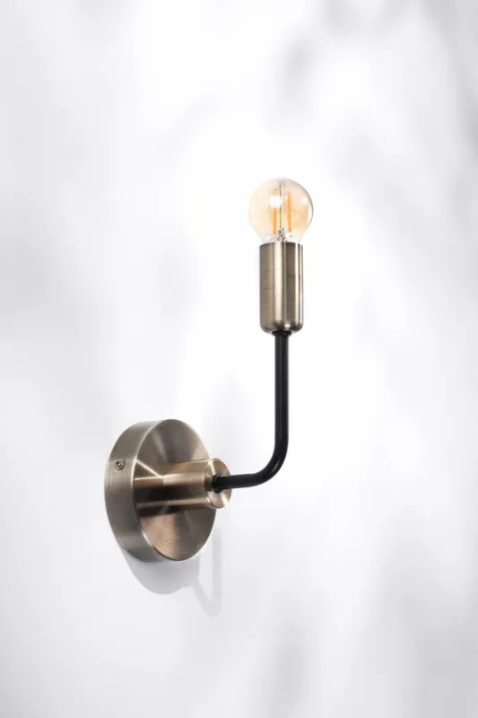 Kinkiet Saga loft metalowy czarno‑patynowy do salonu i sypialni E14 IP20 Kup online
