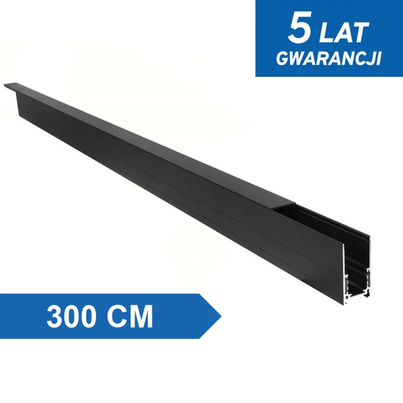 Szyna magnetyczna natynkowa LL-20B 300cm czarna Zniżka
