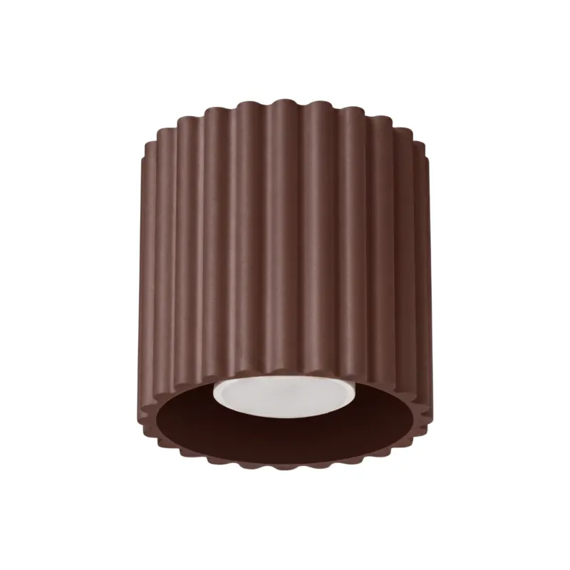 Plafon aluminiowy brązowy kwadratowy 10cm AURA 1 z serii AURA SL.2423 - Sollux Lighting Darmowy zwrot