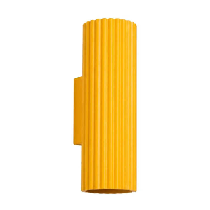 Najlepsza cena Kinkiet aluminiowy żółty 20cm 2-punktowy KARBON 20 SL.2345 - Sollux Lighting