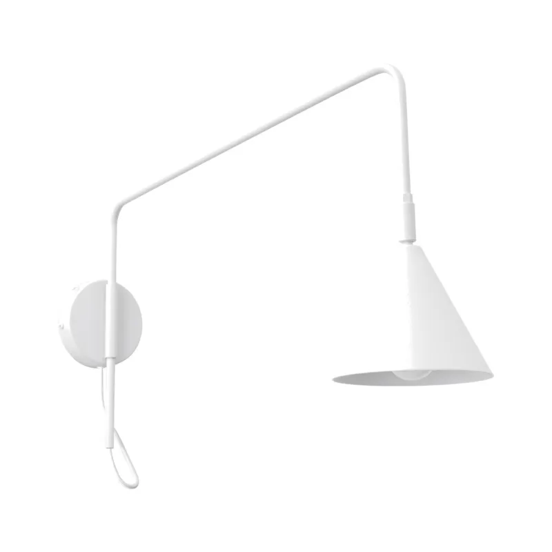 Cena promocyjna Kinkiet stalowy biały poziomy z włącznikiem NOX 1 SL.2491 - Sollux Lighting