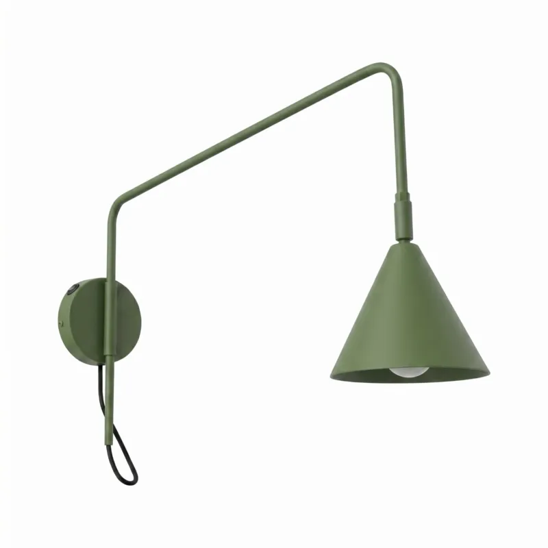 Tylko do końca tygodnia Kinkiet stalowy zielony oliwkowy 61cm z włącznikiem NOX 1 SL.2495 - Sollux Lighting