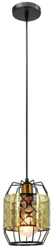 Wyjątkowa oferta Lampa wisząca metalowa czarno-złota 15cm 9317/1 BL TR z serii CENTO - Lampy Elem