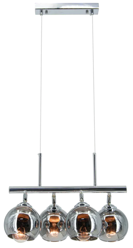 Dostępne od ręki Lampa wisząca chromowana szklana 4-punktowa 2208/4 8C z serii PIRAN - Lampy Elem
