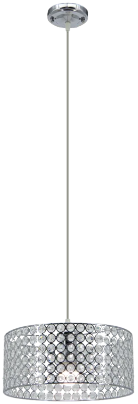 Lampa wisząca chromowana szklana 30cm 5008/1 z serii ASTER - Lampy Elem Rabat