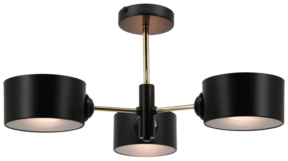 Tylko dziś Lampa sufitowa metalowa czarno-złota 3-punktowa 1097/3B z serii VITO - Lampy Elem