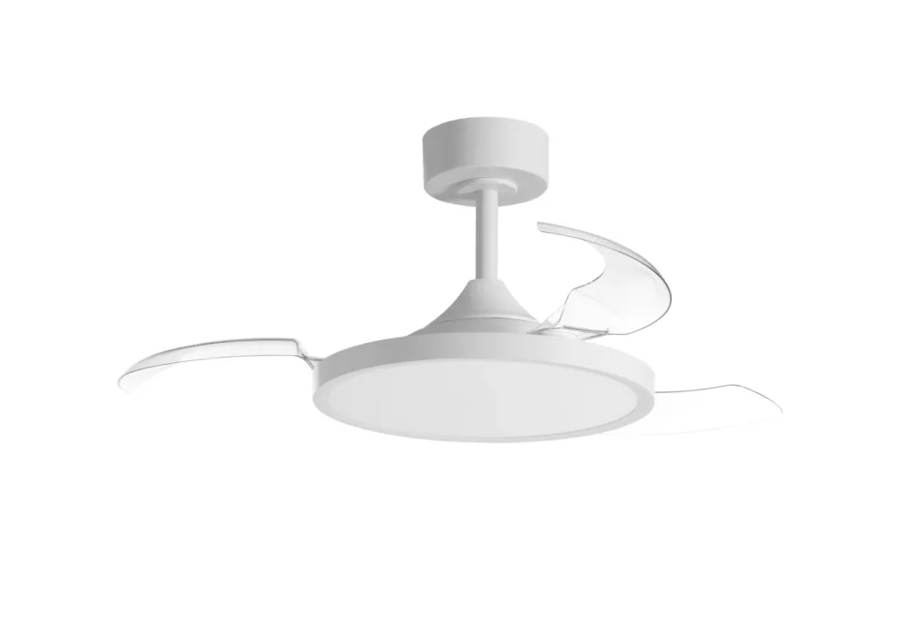 Wentylator CORFU XS biały Ø91 DC 30W 3A LED 36W CCT zmienna barwa, pilot 8421797992187 - MDC Darmowy zwrot