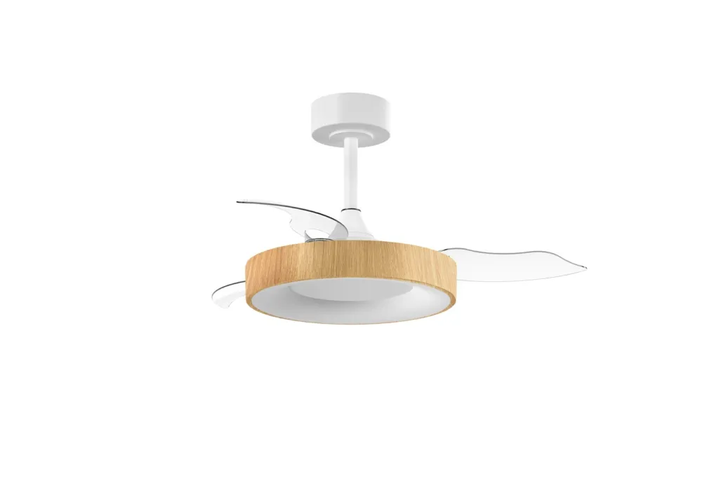 Obniżka ceny Wentylator LISBOA XS biały, drewniany Ø915 DC 25W LED 45W CCT zmienna barwa 8421797886974 - MDC