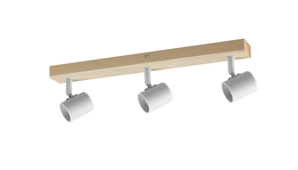 Lampa sufitowa ETNIA R3 biały mat 3xE27, naturalne drewno sosnowe 8421797500382 - MDC Ostatnie sztuki