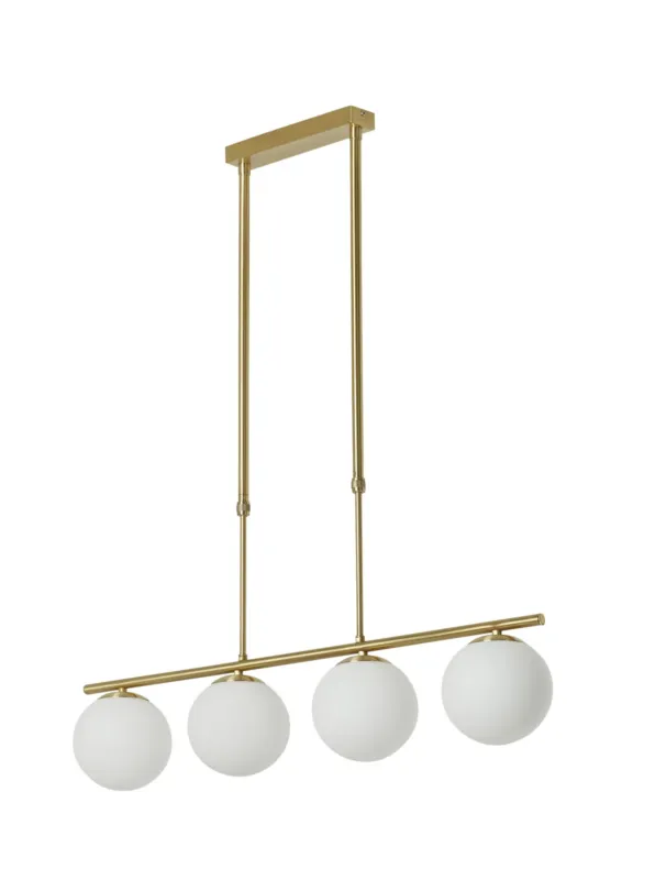 Bezpieczna płatność Lampa wisząca RONDA mosiądz mat 4xE27 śr. klosza 15cm 8421797777463 - MDC