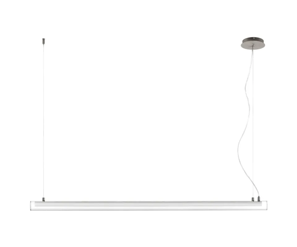 Darmowy zwrot Lampa wisząca OSLO nikiel mat LED 32W 3000K szkło transparentne, ściemnialna 8421797805524 - MDC