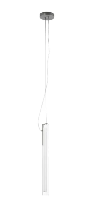 Lampa wisząca OSLO nikiel mat LED 16W 3000K szkło transparentne, ściemnialna 8421797805326 - MDC Super okazja