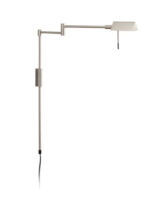 Lampa ścienna LITE nikiel mat LED 8W 3000K CRI90 ściemnianie dotykowe, wtyczka 8421797772697 - MDC Hit cenowy