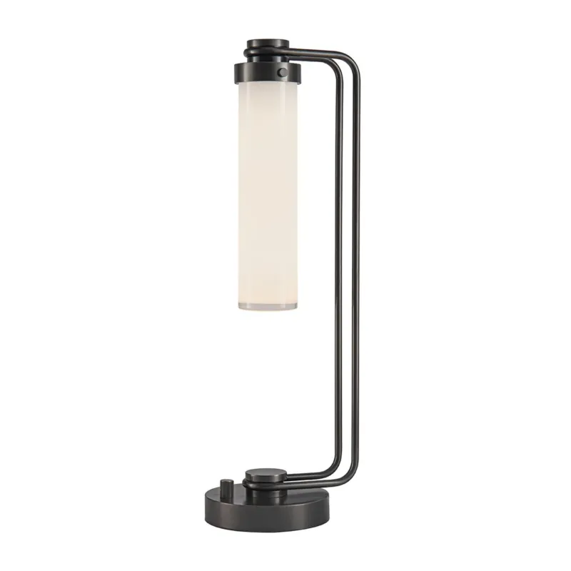 Lampa stołowa metalowa czarna ze szklanym kloszem QN-WYNWOOD-TL-UBZ z serii Wynwood Okazja