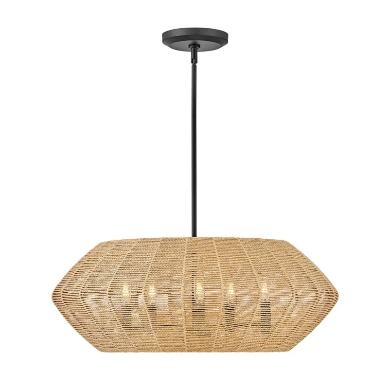 Lampa wisząca metalowa brązowa 5-punktowa QN-LUCA-5P-M-BK-CAM z serii LUCA Nie przegap